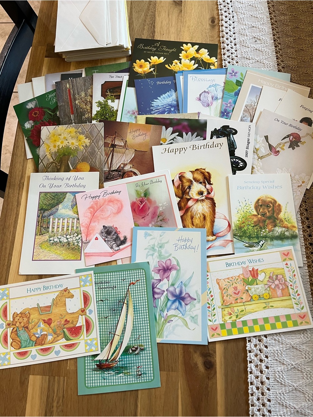 Vintage Birthday Card Lot, 35 + Envelopes